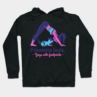 friendship heals yoga with footprints Hoodie